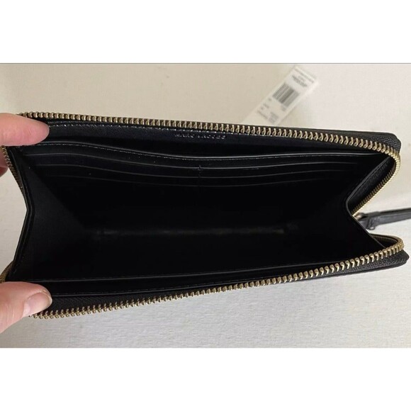New Marc Jacobs The Groove Zip Around Continental Wallet Leather Black - Picture 4 of 4